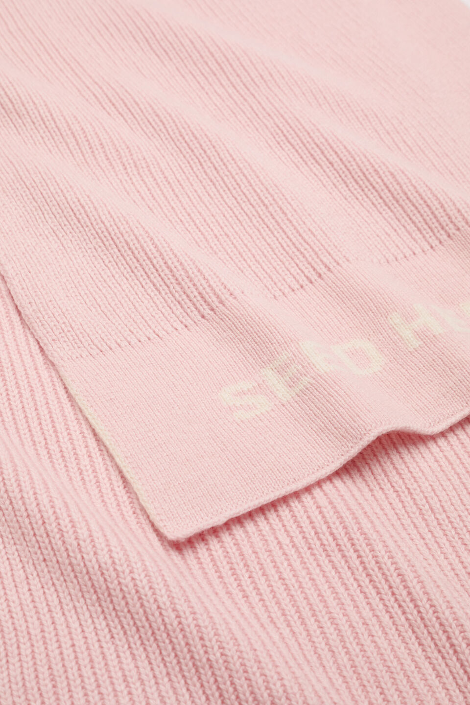 Rib Knit Logo Scarf  Pale Blossom