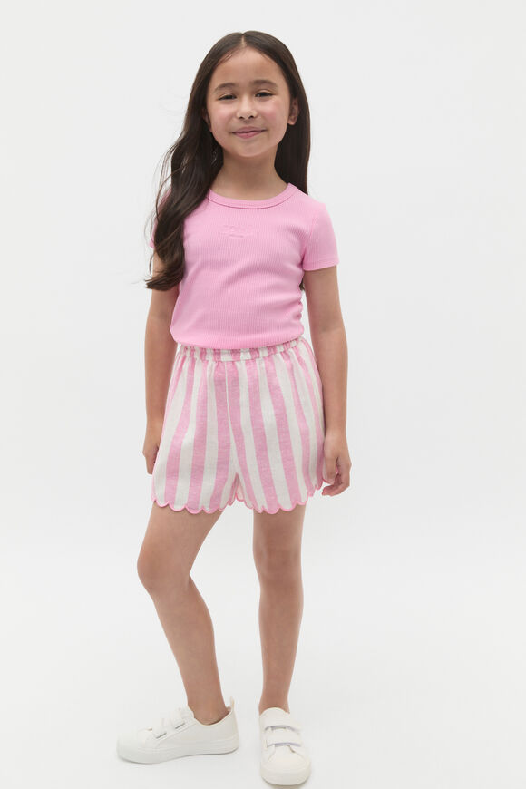 Core Logo Rib Tee  Candy Pink  hi-res