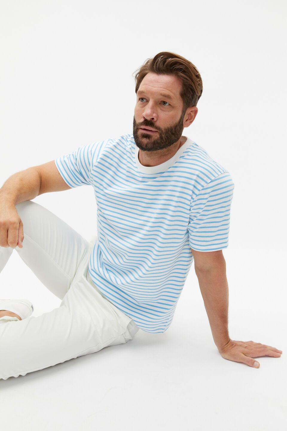 Crew Stripe Tee  Capri Stripe