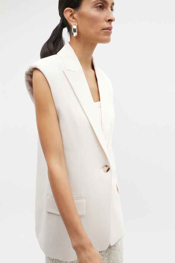 Tailored Boxy Vest  Frappe  hi-res