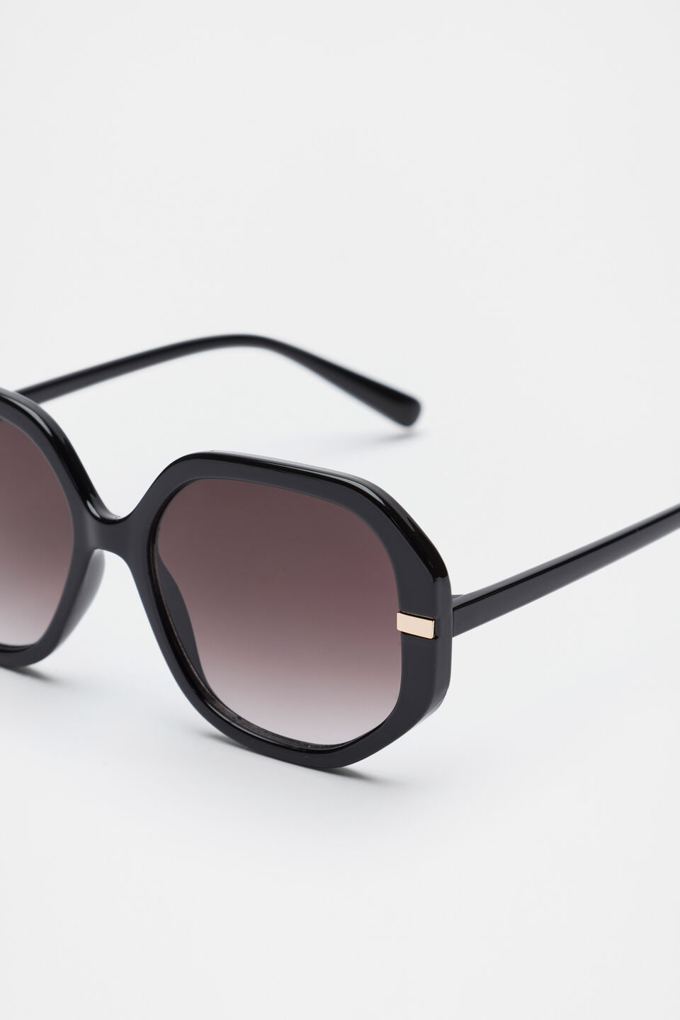 Clara Oversized Glam Sunglasses  Black