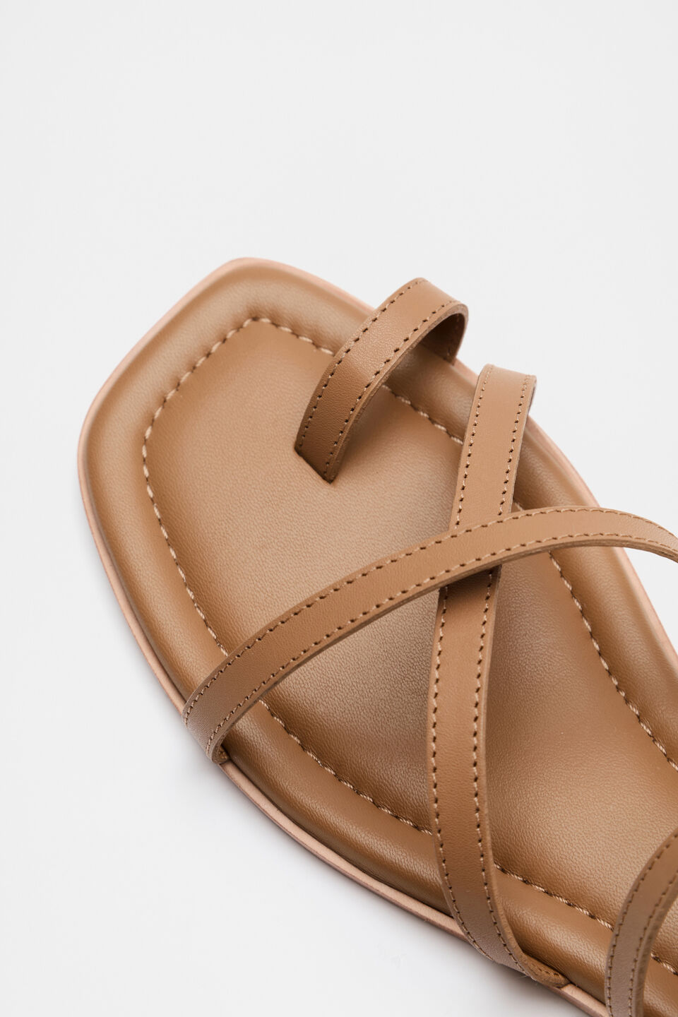 Addison Flat Sandal  Caramel