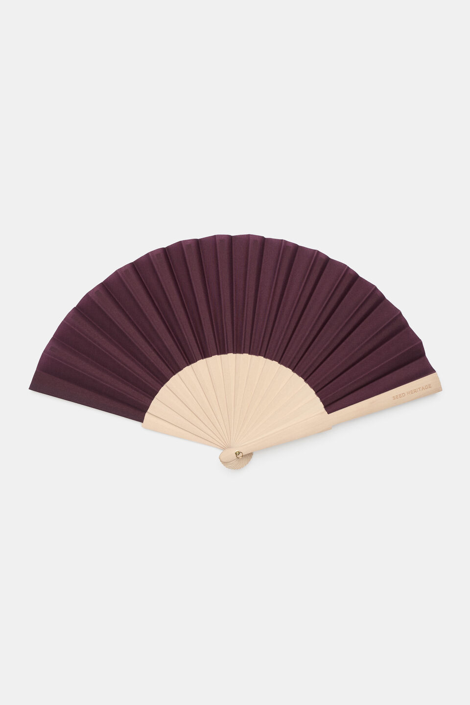 Seed Hand Fan  Plum Red