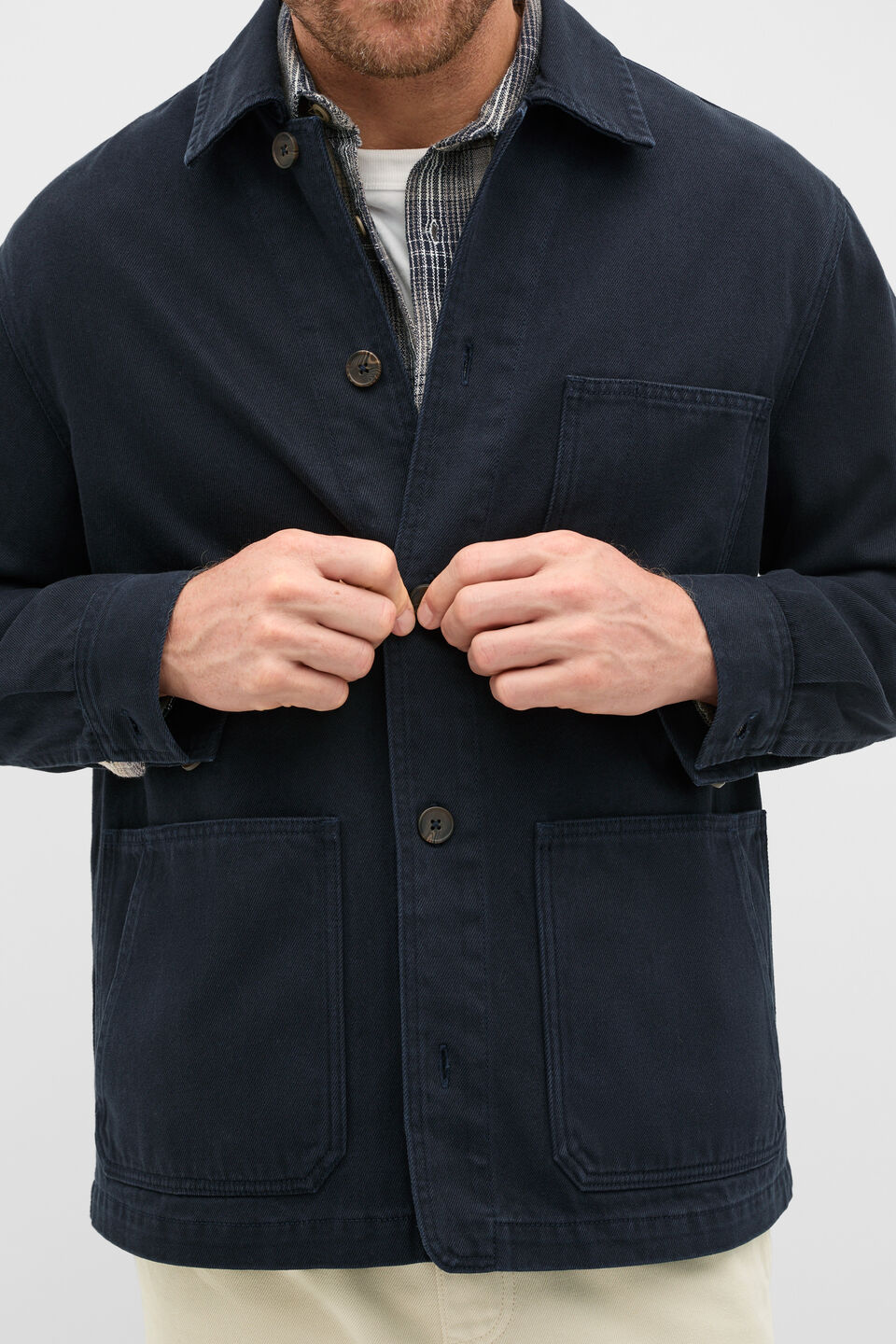 Twill Worker Jacket  Midnight Blue