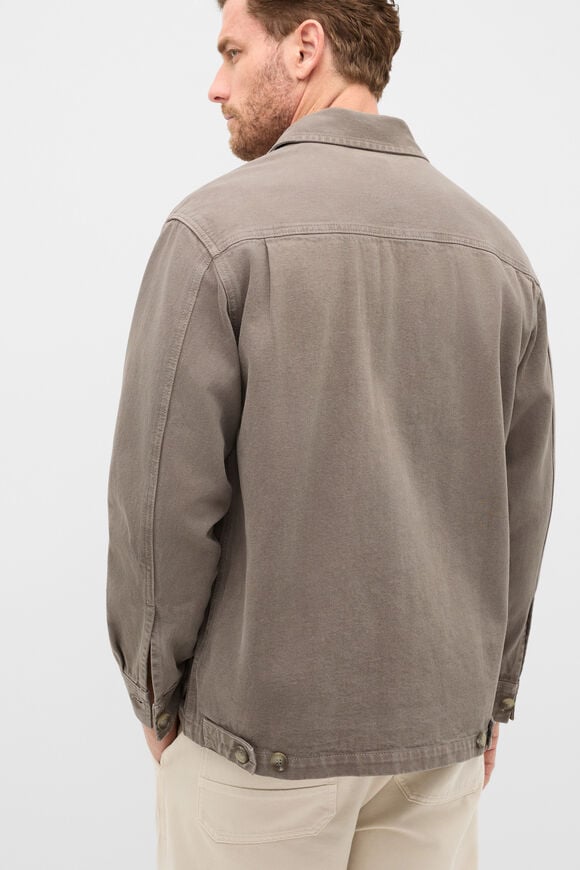 Twill Worker Jacket  Taupe  hi-res