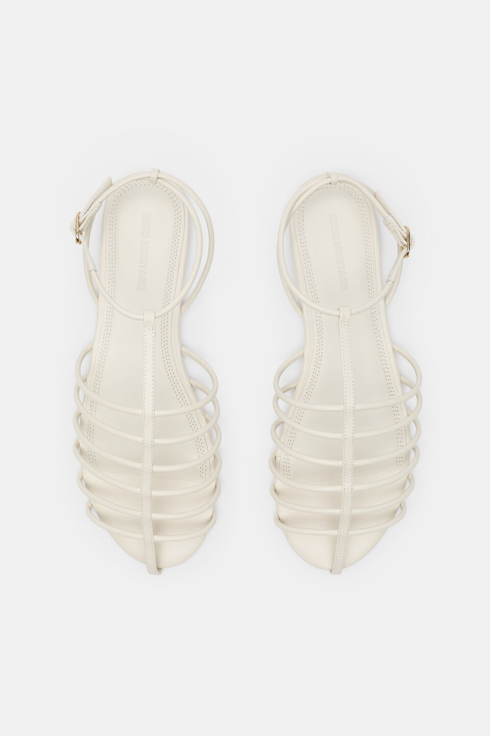 Vera Fine Caged Sandal  Cream