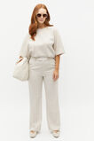 Wool Blend Tailored Pant  Oat  hi-res