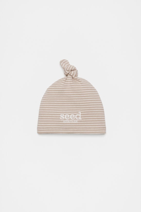 Core Logo Knot Hat  Sand Stripe  hi-res