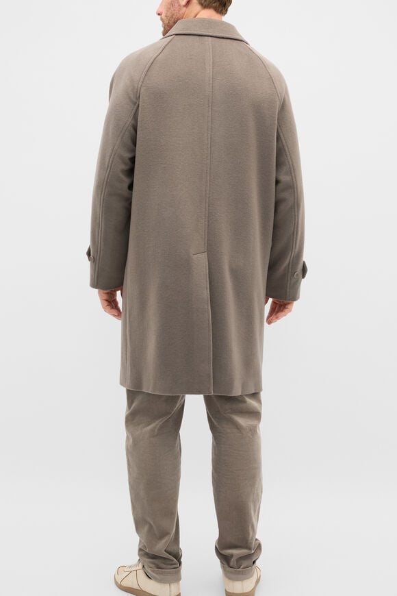 Wool Blend Coat  Taupe  hi-res