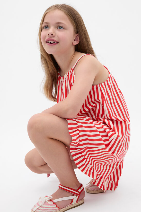 Stripe Logo Dress  Strawberry Red  hi-res