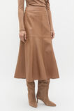 Leather Fit and Flare Skirt  Amaretto  hi-res