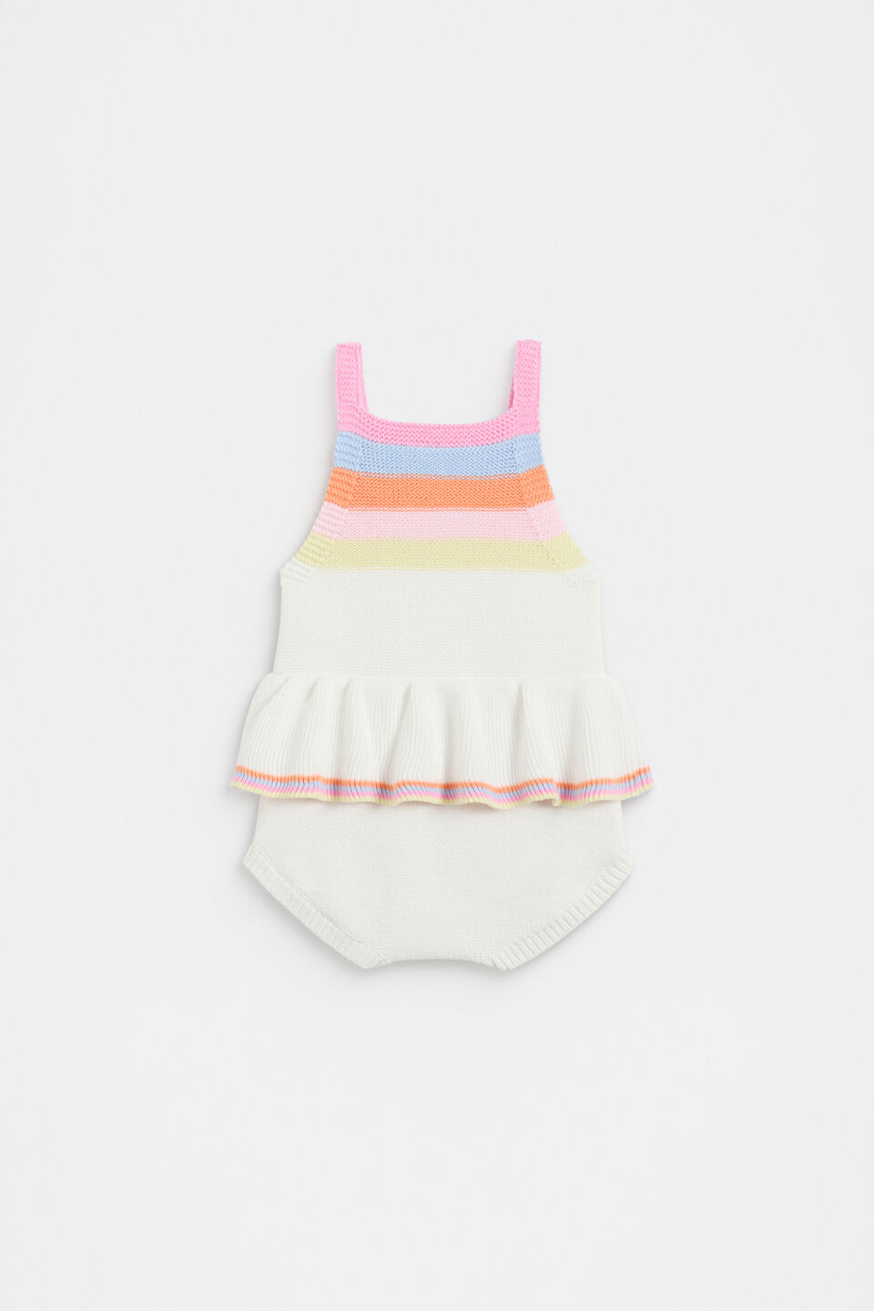 Stripe Knit Romper  Canvas