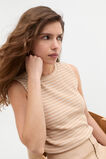 Stripe Textured Shell Top  Ecru Stripe  hi-res