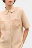 Crochet Pocket Shirt  Ecru  hi-res