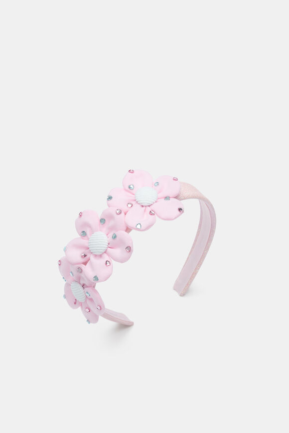 Flower Heart Gem Headband  Multi  hi-res