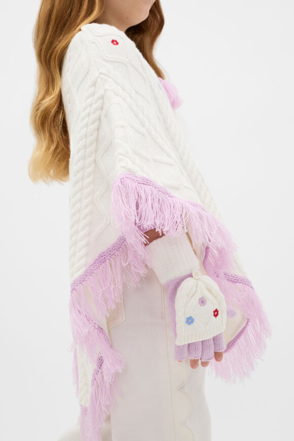 Embroidered Flower Mittens  Multi  hi-res