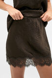 Lace Trim Mini Skirt  Coffee Bean  hi-res