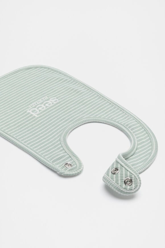 Core Rib Logo Bib  Sage Stripe  hi-res