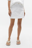 Denim Mini Skirt  White  hi-res