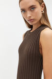 Pleated Knit Tank Dress  Dark Espresso  hi-res