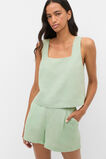 Square Neck Linen Shell Top  Eucalyptus  hi-res