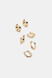 Rounded Earring Set  Gold  hi-res