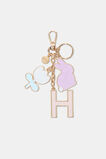 Bunny Initial Keyring  H  hi-res