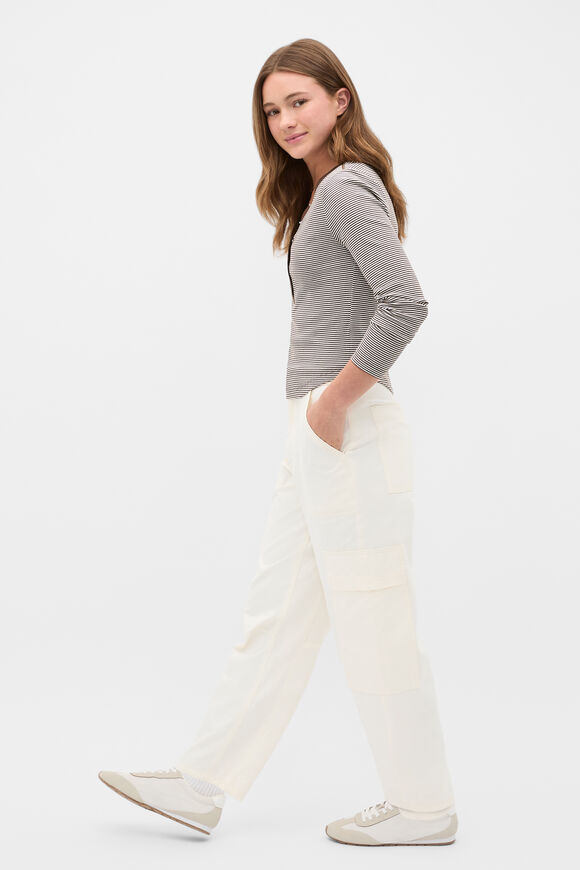 Placket Rib Stripe Tee  Chocolate  hi-res