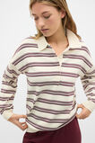 Variegated Stripe Polo Knit  Plum Red Stripe  hi-res