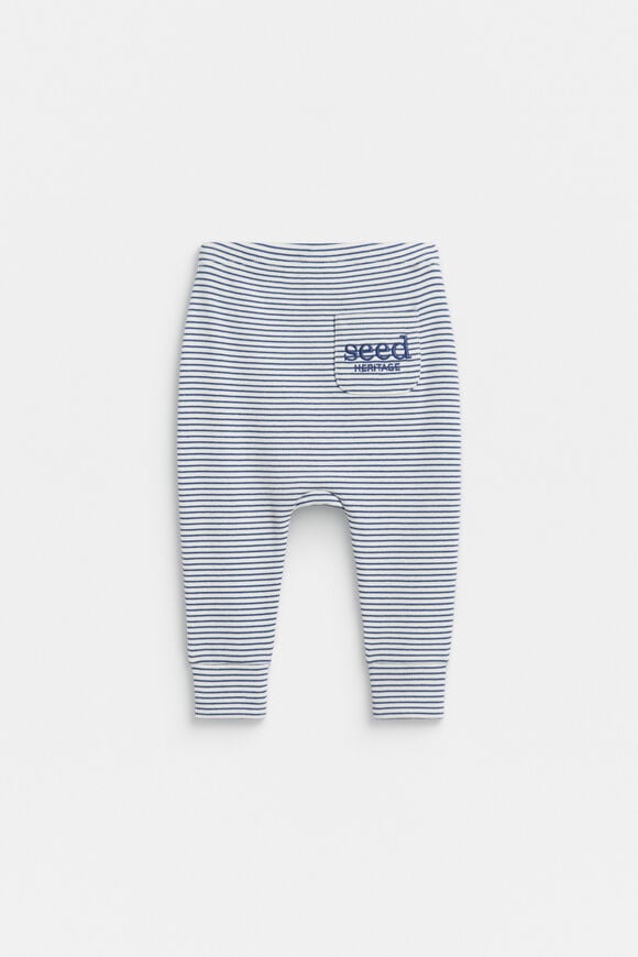 Core Rib Logo Legging  Navy Stripe  hi-res