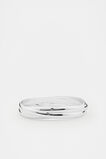 Looped Links Bangle Stack  Silver  hi-res