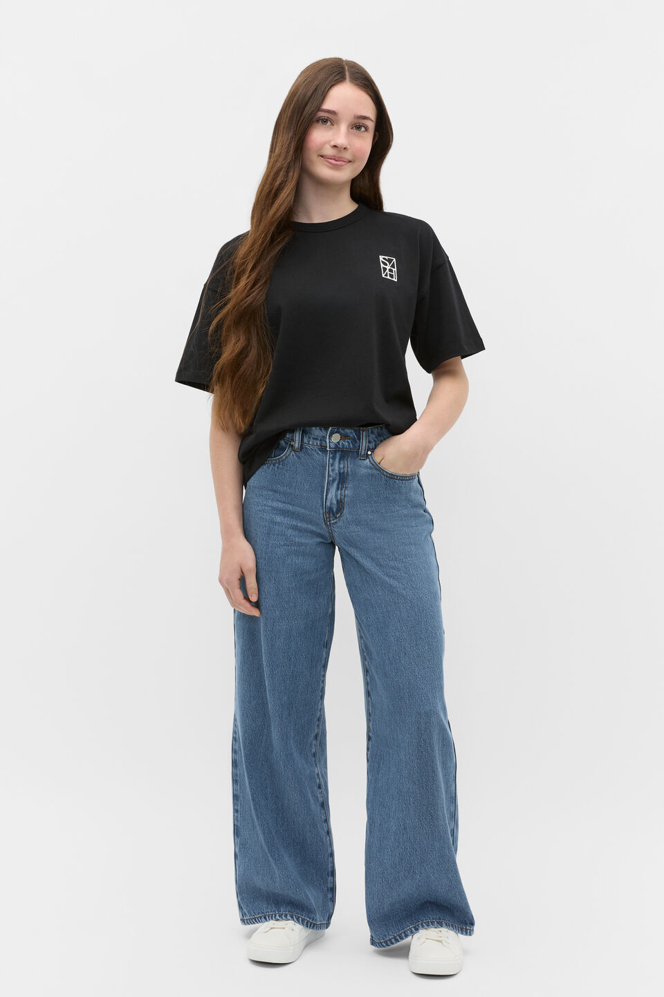 Oversized Logo Tee  Black