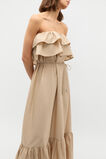 Voile Strapless Ruffle Maxi Dress  Iced Latte  hi-res