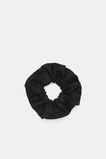 Linen Scrunchie  Black  hi-res