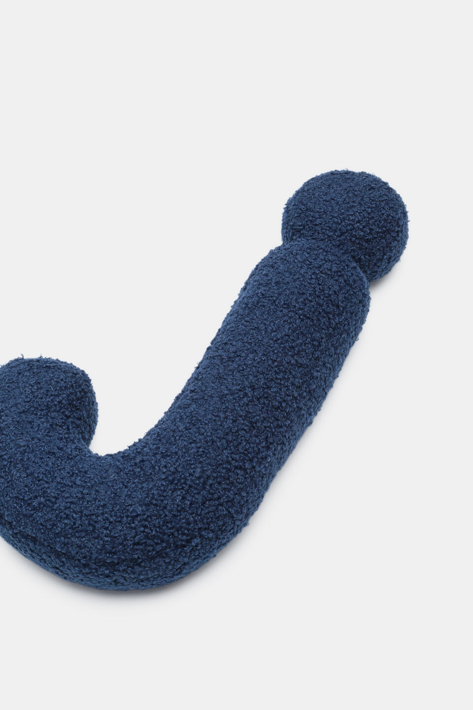 Blue Boucle Initial Cushion  J