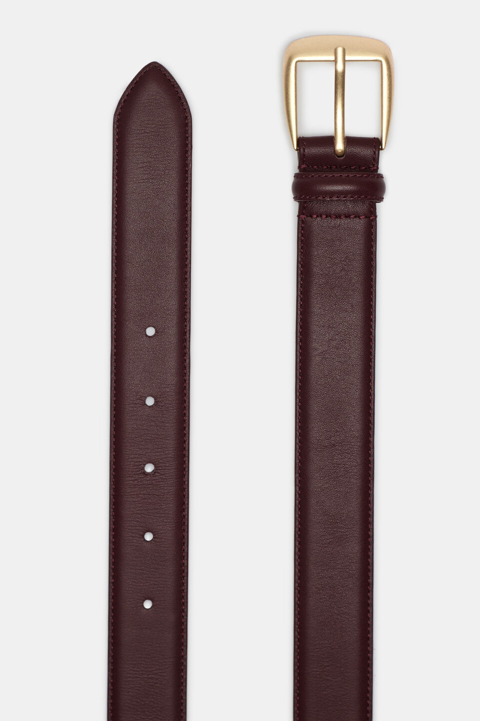 Koda Leather Belt  Plum Red