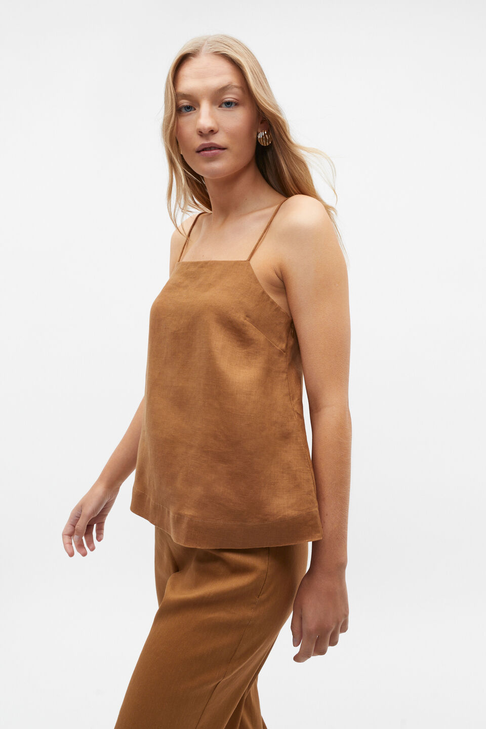 Core Linen Camisole  Cinnamon Spice