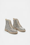 Glitter Combat Boot  Pale Gold  hi-res
