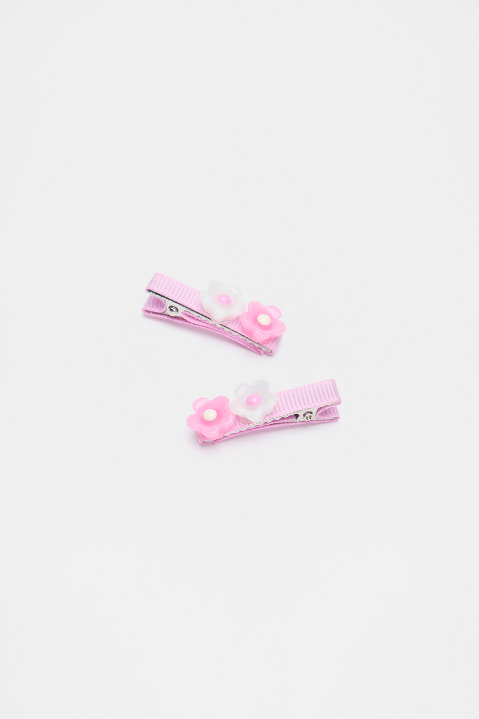 Mini Flower Duck Clips  Candy Pink