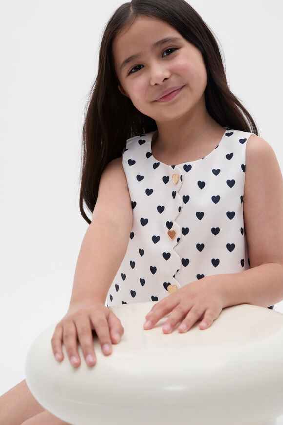 Scallop Satin Top  Multi  hi-res