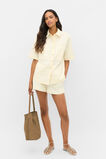 Cotton Poplin Utility Shirt  Coconut Cream  hi-res