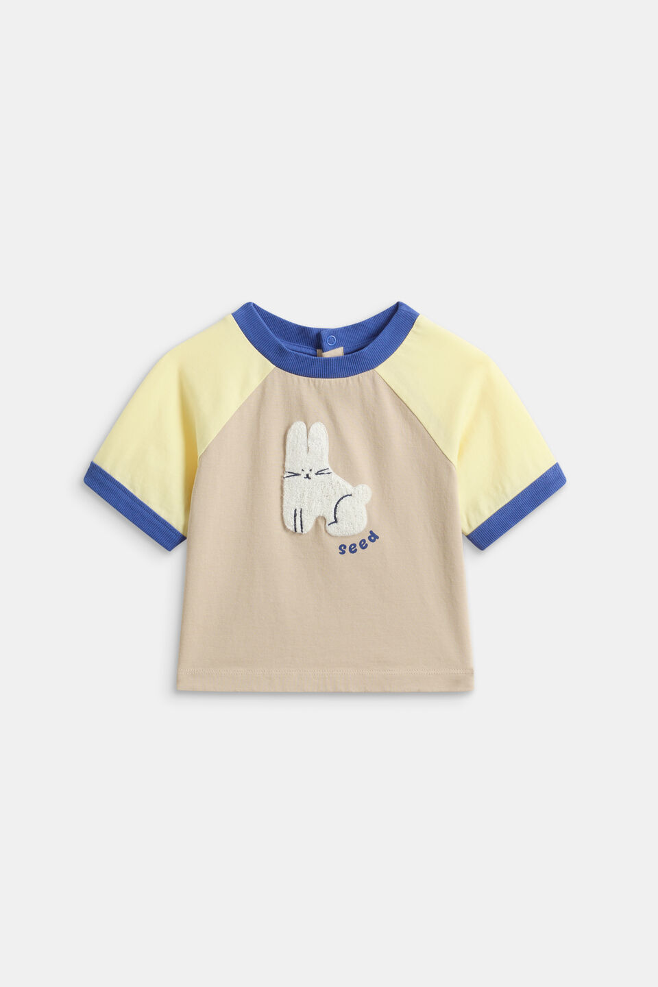 Bunny Colourblock Tee  Milk Tea