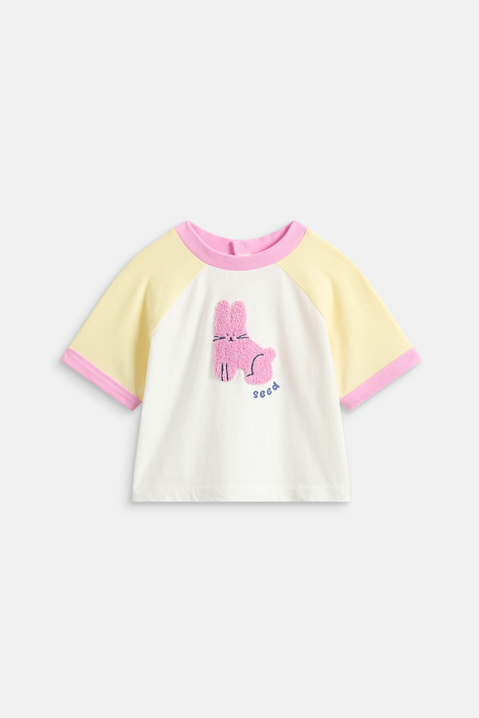 Bunny Colourblock Tee  Classic Cream
