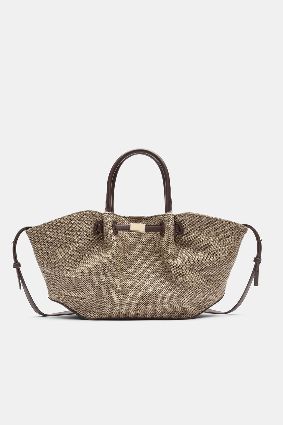 Top Handle Textured Mini Tote  Chocolate