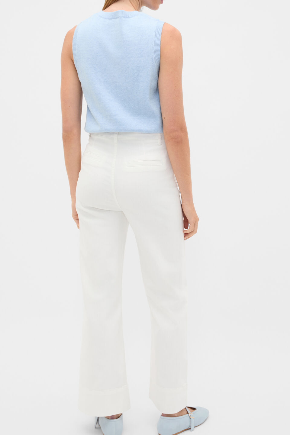 Core Wide Leg Pocket Jean  Cloud Cream