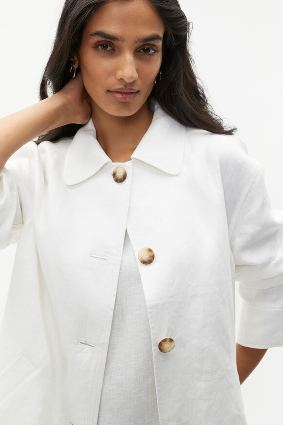 Linen Shacket  Whisper White  hi-res