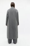 Wool Blend Boyfriend Coat  Charcoal Grey Marle  hi-res