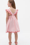 Scallop Stripe Dress  Strawberry Red  hi-res