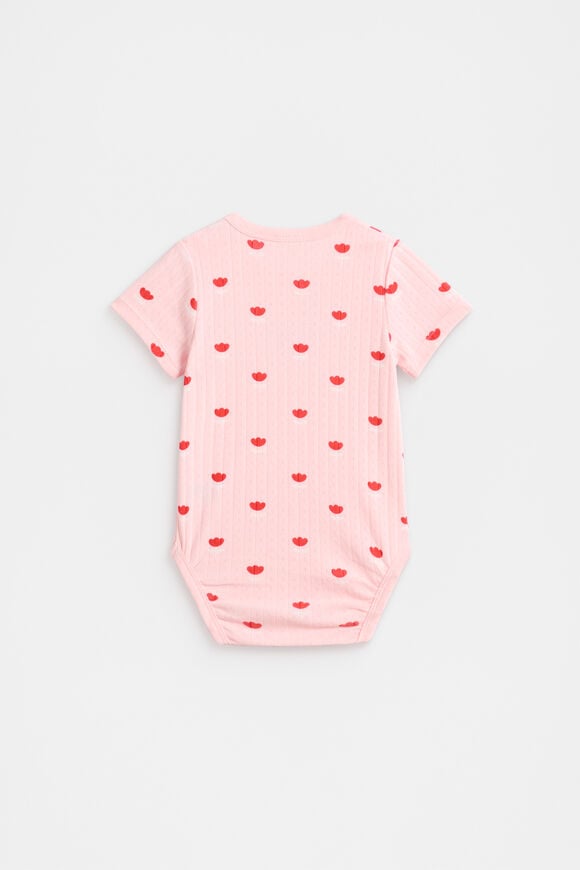 Flower Pointelle Bodysuit  Pretty Pink  hi-res