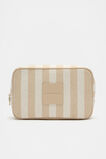 Stripe Make Up Bag  Ecru  hi-res